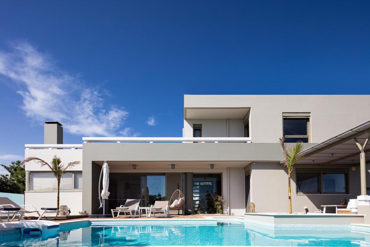 Rizes Villa With Jacuzzi & Heated Pool Agia Triada Exterior foto